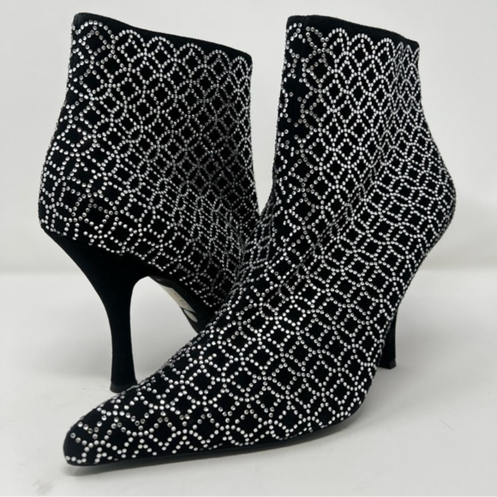 Jeffrey Campbell Black and White Patterned Heeled Boots
